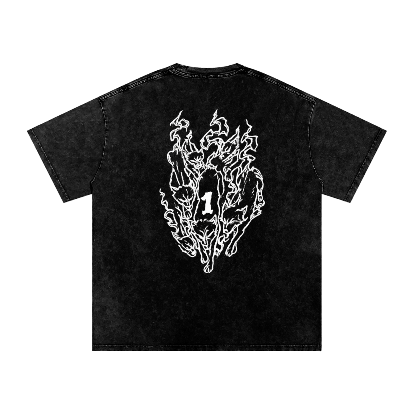 Snow Washed Oversized Cotton T-Shirt